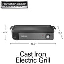 HAMILTON BEACH PROFESSIONAL 38560 Iron Indoor Electric Grill & Griddle - Factory serviced with Home Essentials warranty