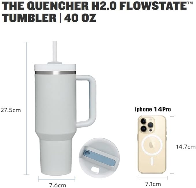 QUENCHER TUMBLER 40oz Double-Layer Vacuum Insulated Cup