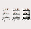 HOME AESTHETICS Metal Cart With Tires,3 Layers-HA-4407