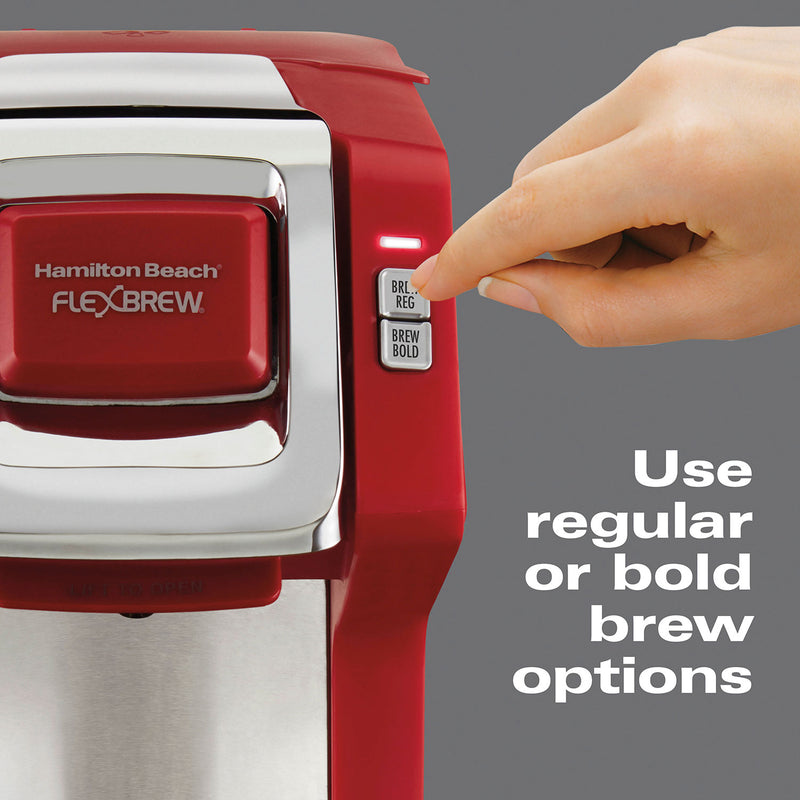 HAMILTON BEACH FlexBrew® Single-Serve Coffee Maker, Red -49945