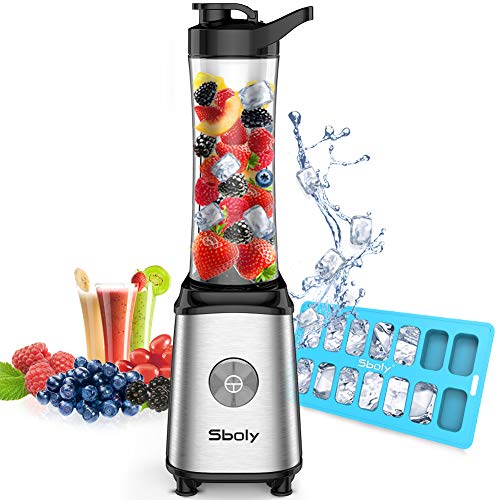 Sboly Single Serve Blender,Personal Blender with 2 Tritan BPA-Free 20Oz Blender Cups