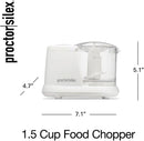 Proctor Silex Durable Electric Vegetable Chopper & Mini Food Processor-72500G