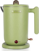 GL-FEYOHH 1.2L Retro Keep Warm Electric Kettle, 1200W Speed-Boil 304 Stainless Steel- k1