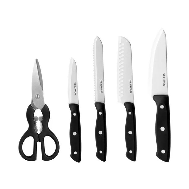 FARBERWARE 6 Piece Knife Block w/Scissor -5089582