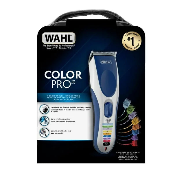 Wahl Color Pro Haircutting Kit with Colour Coded Guide Combs- 3100