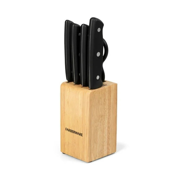 FARBERWARE 6 Piece Knife Block w/Scissor -5089582