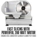 WESTON 61-0750-W Electric Meat Slicer - Factory serviced with Home Essentials warranty