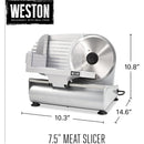 WESTON 61-0750-W Electric Meat Slicer - Factory serviced with Home Essentials warranty