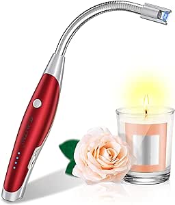 MPIO Candle Lighter Grill Lighter Long Lighter USB Lighter Plasma Arc with LED Flashlight Battery Display