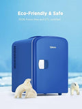 Silonn Mini Fridge, Portable Skin Care Fridge, 4 L/6 Can Cooler and Warmer Small Refrigerator  SLRE01B1/SLRE01G1