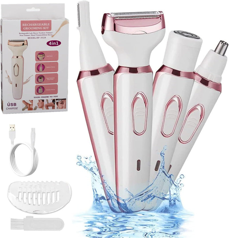 ‎Foil Shavers Rechargeable Grooming Kit 4 in 1 For Women-RF-3028