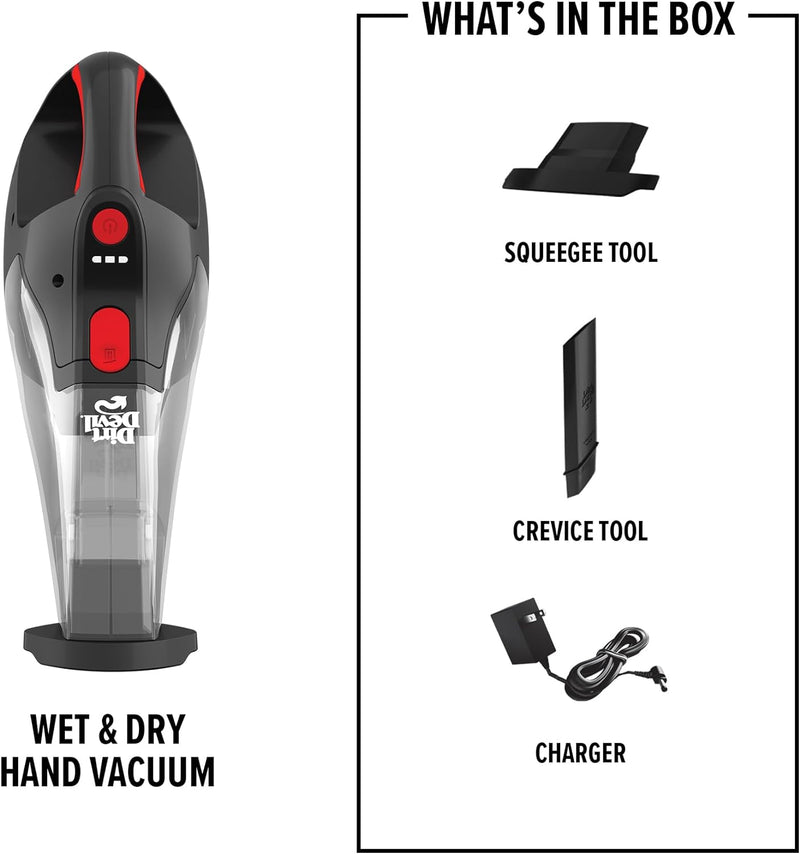 Dirt Devil 16V Cordless Handheld Vacuum Cleaner Factory serviced with Home Essential warranty-BD30400V