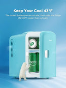 Silonn Mini Fridge, Portable Skin Care Fridge, 4 L/6 Can SLRE01B1/SLRE01G1
