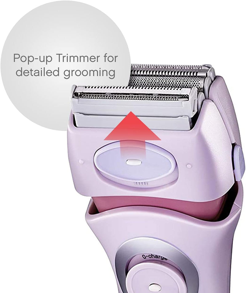 Panasonic  Close Curves Wet/Dry Ladies Shaver with Bikini Attachment (Mauve) Refurbished with Home Essentials warranty-ES2216PC