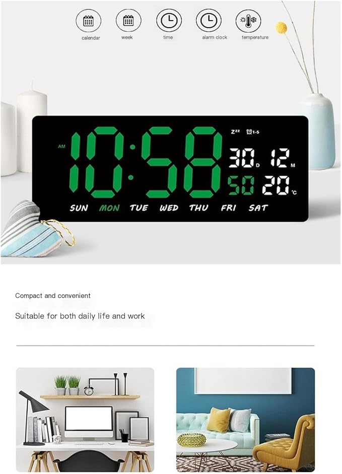 CRONY Led Digital Calender Clock-JH3604