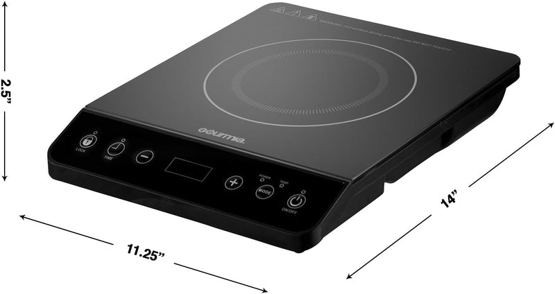 Gourmia Multifunction Digital Portable 1800 Watt Induction Cooker Cooktop ,Factory serviced with Home Essentials warranty-GIC200