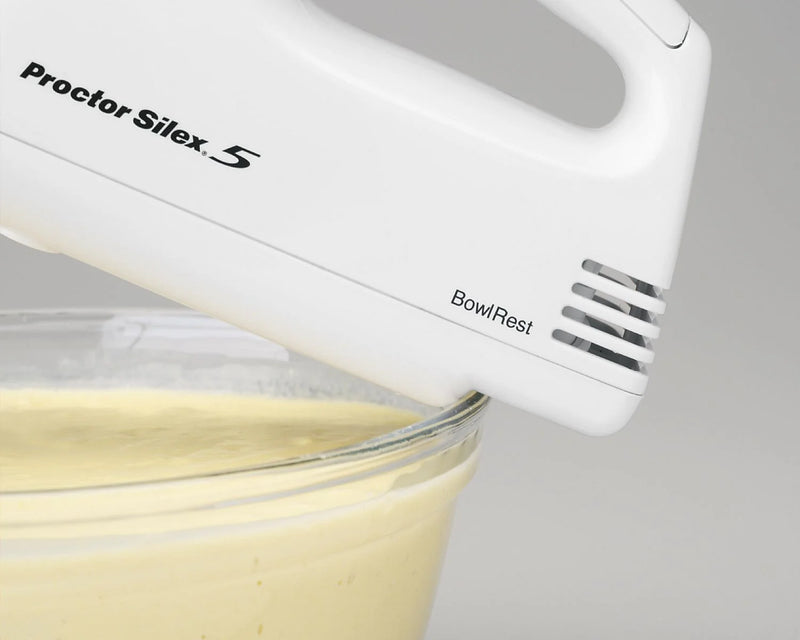 PROCTOR SILEX Easy Mix 5-Speed White Hand Mixer - 62515RY