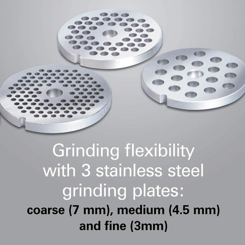 HAMILTON BEACH Professional 63245 Stand Mixer Specialty Attachment All-Metal Meat and Food Grinder Set