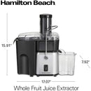 HAMILTON BEACH Whole Fruit Juicer Machine, Centrifugal Extractor 700W - 67840