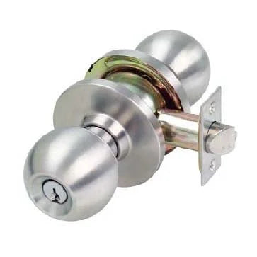 WELLSON Entrance Lock with Button and 3 Keys (Sliver) - WH-1886-SI