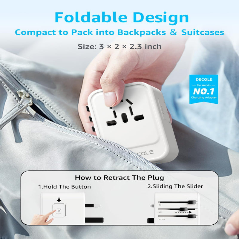 DECQLE DQZ8 Universal Travel Adapter 45W