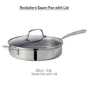 LAGOSTINA 7115006034 Resistere Stainless Steel Saute Pan 3.8L