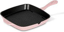 CUISINART Cast Iron Square Grill Pan in Rosy Pink-CI30-23HRPKC