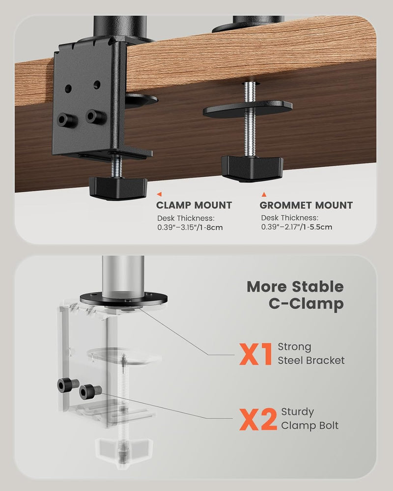 ERGEAR Dual Monitor Desk Mount-EGCM5