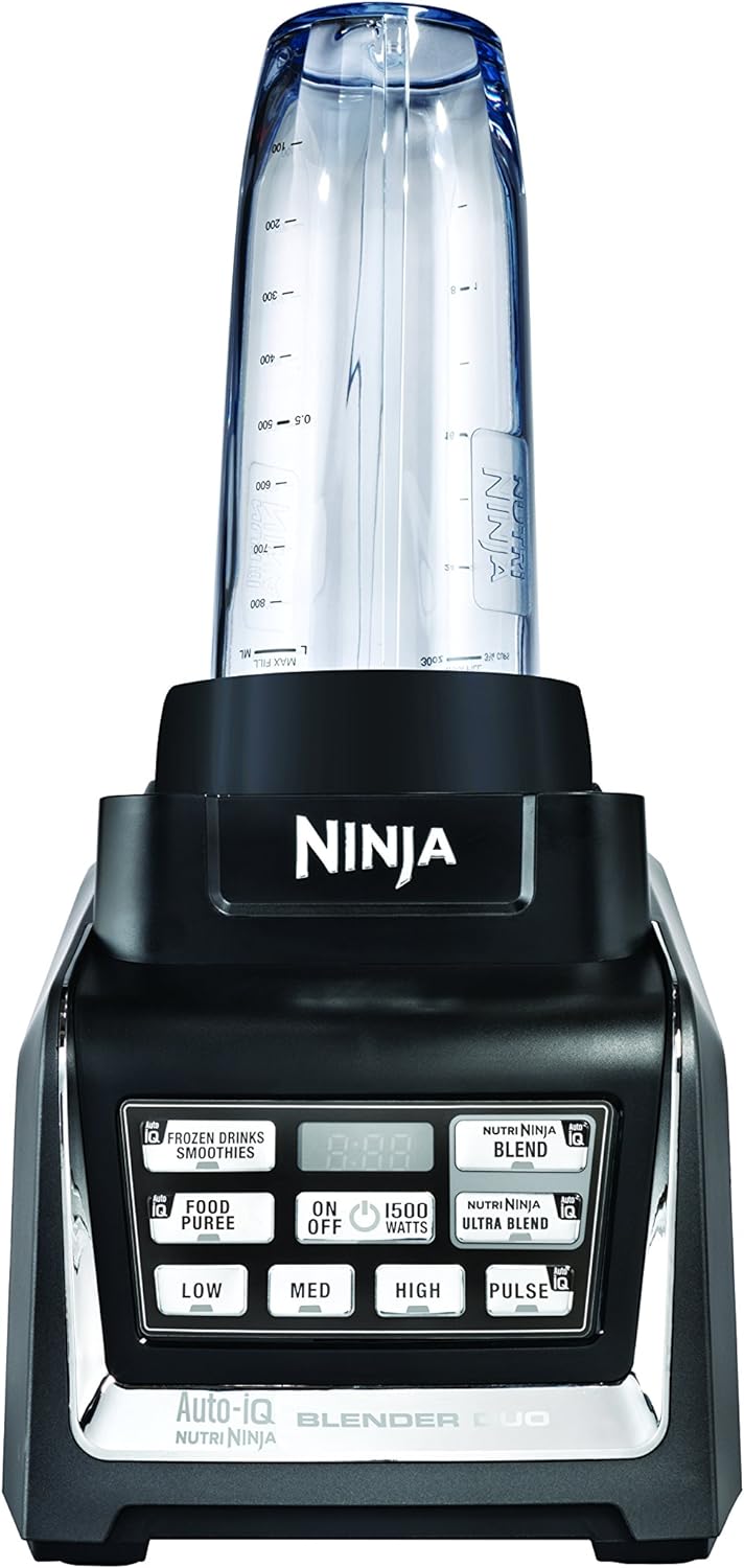 NINJA Nutri Blender Duo with Auto-iQ, 72 oz ,Factory serviced with Home Essentials warranty-BL641C