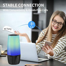 FDY Bluetooth Speaker, 9 Color LED Lighting Themes Speaker, IPX6 Waterproof Portable Wireless Speaker, Bluetooth 5.3, Wireless Two Pairing, 360° Stereo Sound Effect for Family Gatherings (Colorful)