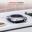 SUNAVO Hot Plate for Cooking, 1500W Electric Single Burner with Handles-HP102-D2