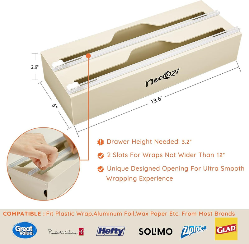 NEOCOZI 2 IN 1 Wrap Dispenser with Cutter