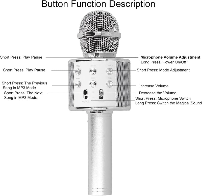 HandHeld KTV Wireless Microphone HIFI Speaker-WS-858L