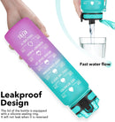 Botella de agua motivacional DVKPTBK de 32 oz con marcador de tiempo 