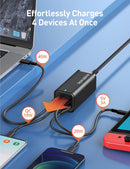 Chargeur de bureau 4 ports Evatronic 100 W PARIS RHONE - PC017