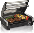 HAMILTON BEACH Electric Indoor Searing Grill Stainless Steel- 25361C