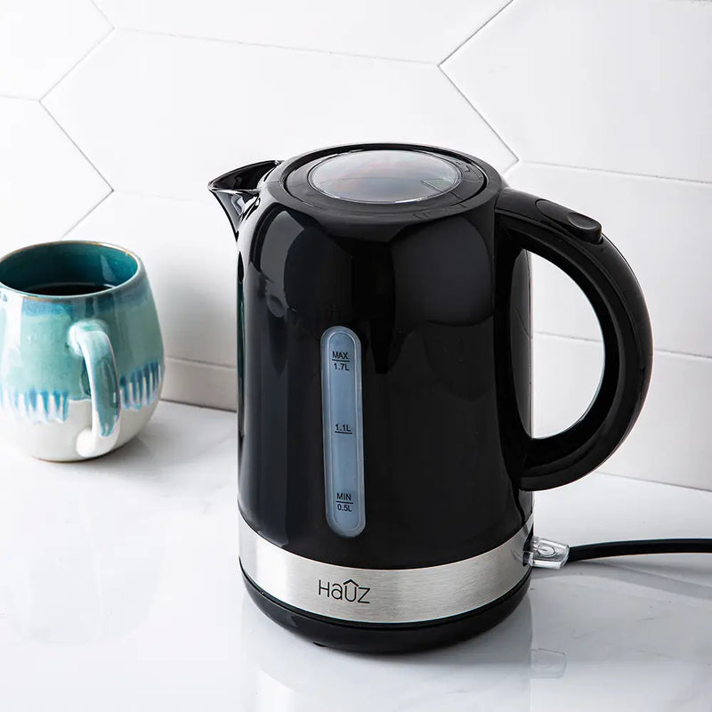 Hauz Quickboil Cordless Jug Kettle 1.7L Black-AKL671