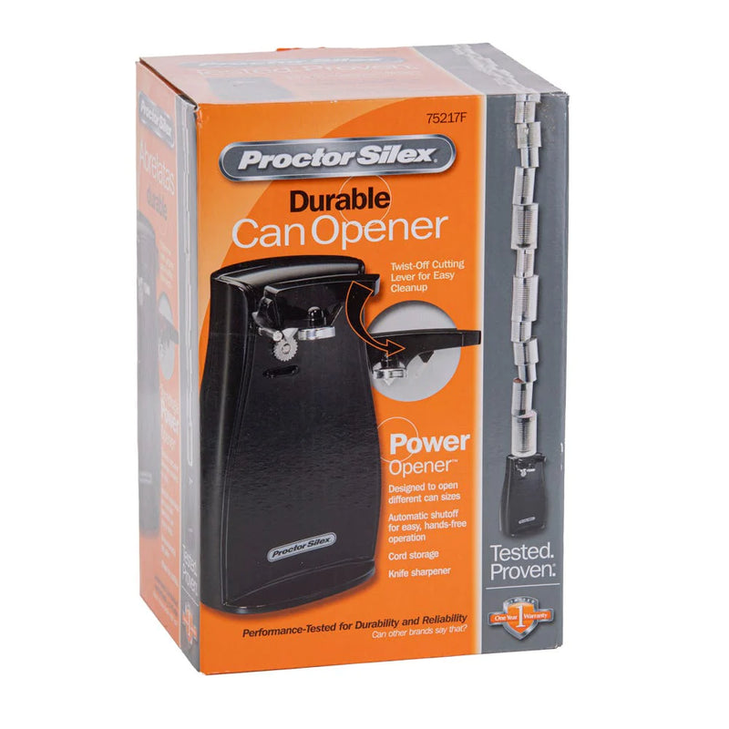 PROCTOR SILEX Power Can Opener with Knife Sharpener -75217F