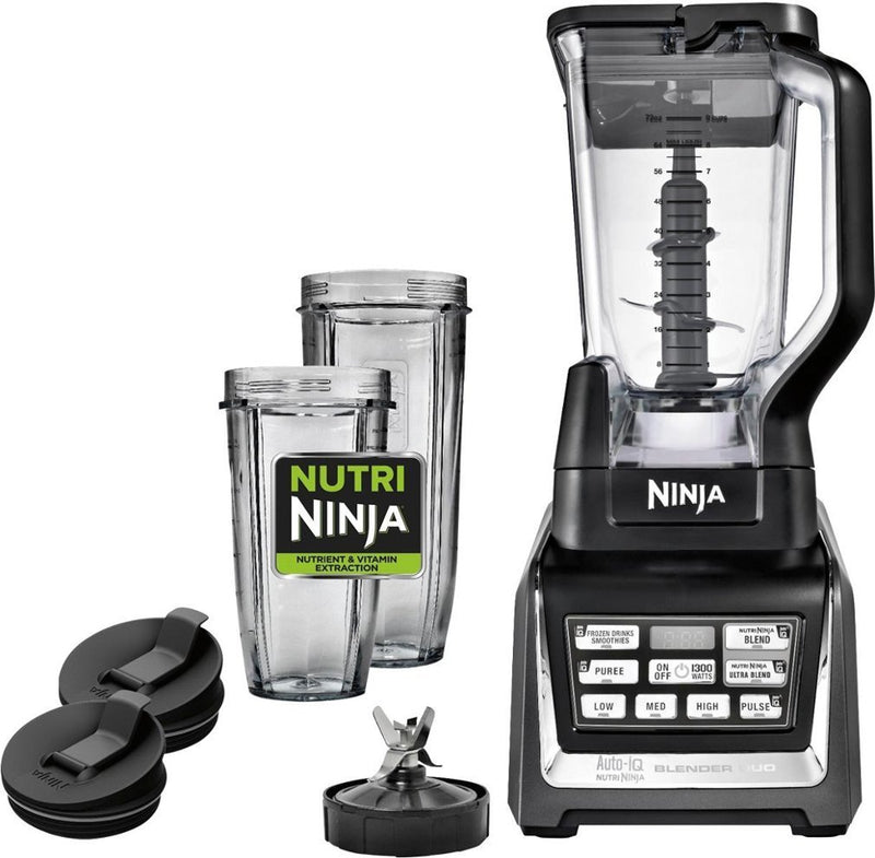 NINJA Nutri Blender Duo with Auto-iQ, 72 oz ,Factory serviced with Home Essentials warranty-BL641C