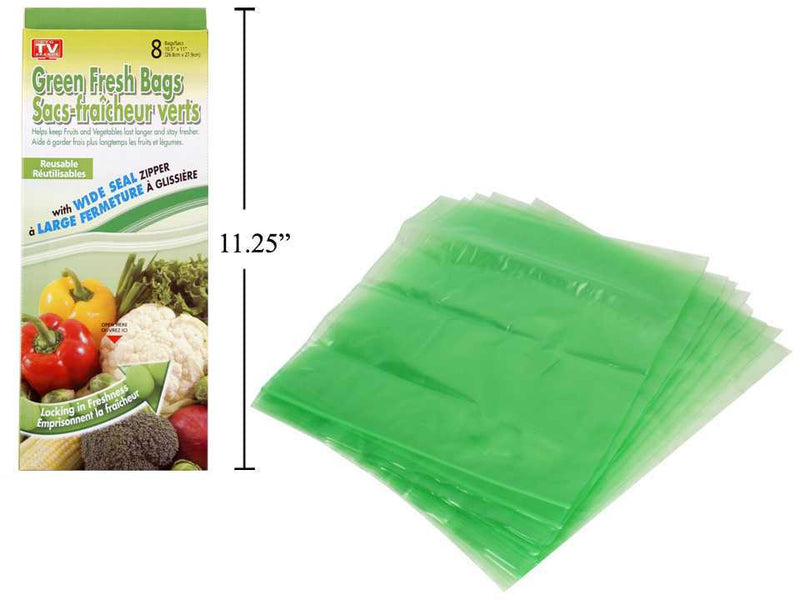 AS SEEN ON TV 8-Piece Green Fresh Food Bags - 80426