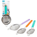 LUCIANO 80664 Stainless Steel Mesh Strainer 3pc Set