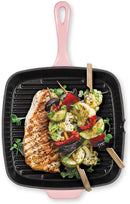 CUISINART Cast Iron Square Grill Pan in Rosy Pink-CI30-23HRPKC