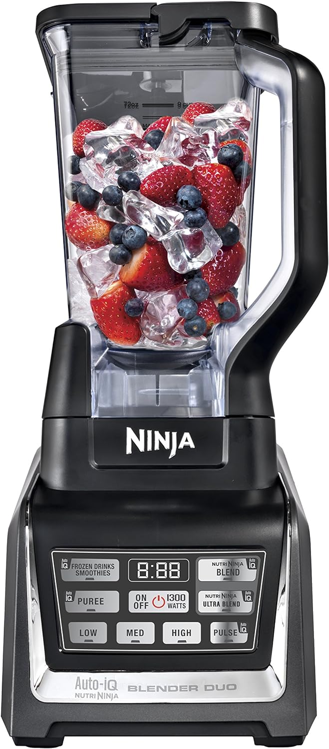 NINJA Nutri Blender Duo with Auto-iQ, 72 oz ,Factory serviced with Home Essentials warranty-BL641C