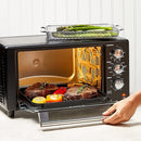 PowerXL Air Fryer Grill 8 in 1 Roast, Bake, Rotisserie, Electric Indoor Grill (Black Deluxe)