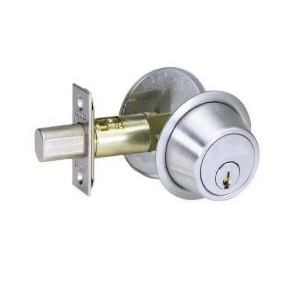 WELLSON Deadbolt Lock With 2 Keys (Silver) - WH-2339-SI