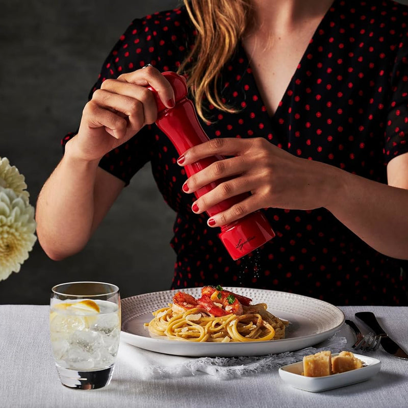 LAGOSTINA 9100050259 Wood Pepper Mill 9" Red