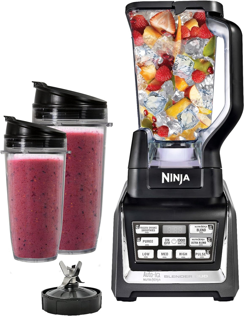 NINJA Nutri Blender Duo with Auto-iQ, 72 oz ,Factory serviced with Home Essentials warranty-BL641C