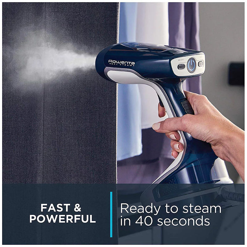 Rowenta DR8120 X-Cel Powerful Handheld Garment and Fabric Steamer Stainless Steel Heated Soleplate with 2 steam Options, 1600-Watts