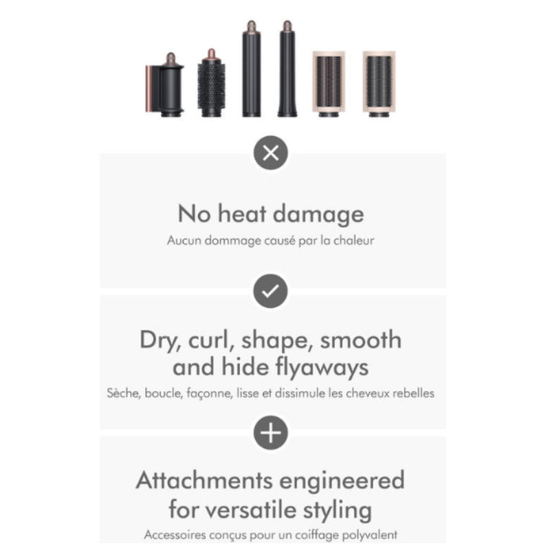 DYSON OFFICIAL OUTLET Airwrap Complete Long Barrel Ceramic Pink & Rose Gold - Dyson refurbished (Excellent) with 1 year warranty