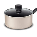 T-FAL Essentials 8pc Cookware Set Blue/Gold - B474S874/ B455S874